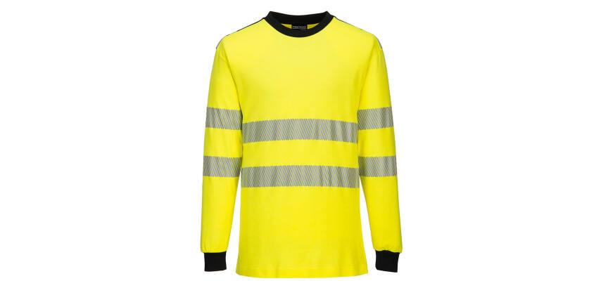 Portwest FR701 PW3 Modaflame Knit Hi-Vis FR Maglietta a maniche lunghe