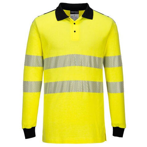 Portwest FR702 Polo de alta visibilidad resistente a la llama PW3 FR Modaflame Hi-Vis