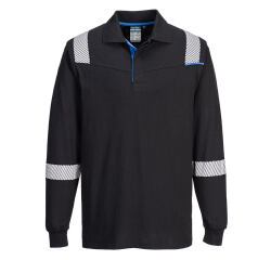 Portwest FR711 Polo de manga larga resistente a la llama WX3 FR Modaflame