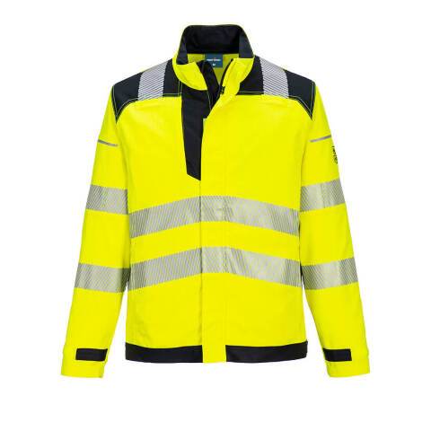 Portwest FR714 Chaqueta PW3 FR Modaflame Hi-Vis Work Jaune/Noir - Talla XL