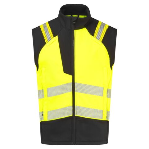 Portwest FR719 Chaleco softshell PW3 Modaflame Hi-Vis FR Jaune/Noir - Talla M