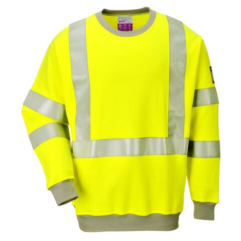 Portwest FR72 Sudadera FR Modaflame Anti-Static Hi-Vis Jaune - Talla XXXL