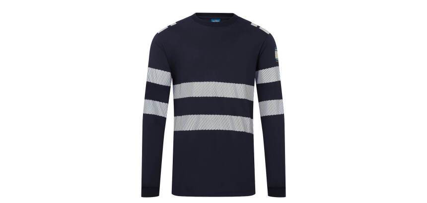Portwest FR732 Tee shirt ML Modaflame PW3 HV Marine - Taille S