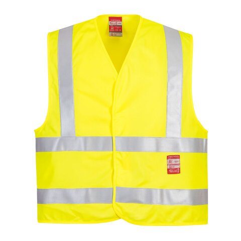 Portwest FR75 Chaleco de alta visibilidad, resistente a la llama Jaune - Talla S/M
