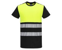 Portwest FR775 T-shirt mc PW3 Modaflame Knit HV Classe 1 FR Jaune/Noir - Taille XS