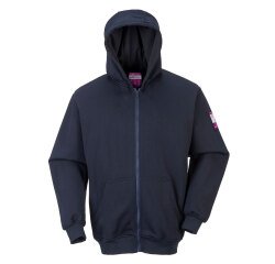 Portwest FR81 Sudadera Modaflame ignífuga con capucha y cremallera frontal