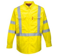 Portwest FR95 Camisa de alta visibilidad y resistente a la llama Bizflame 88/12