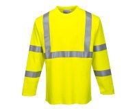 Portwest FR96 Camiseta Modaflame de manga larga, resistente a la llama y antiestática