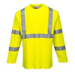 Portwest FR96 Camiseta Modaflame de manga larga, resistente a la llama y antiestática
