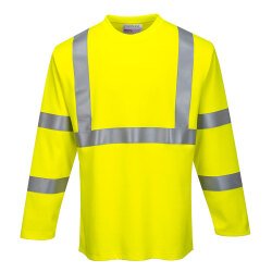 Portwest FR96 Vlamvertragende Modaflame HiVis T-Shirt met Lange Mouw