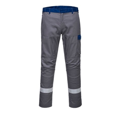 Portwest FR06 Pantalón bicolor Bizflame Ultra Gris - Talla 41 - Estándar