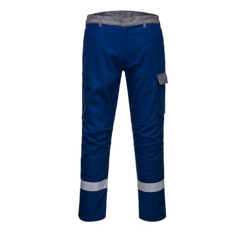 Portwest FR06 Pantalón bicolor Bizflame Ultra Bleu Royal - Talla 32 - Estándar