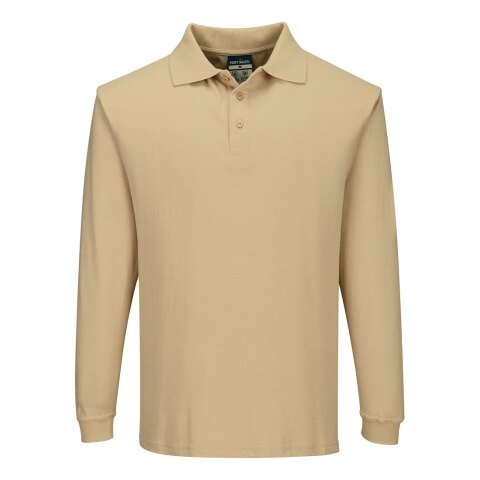 Portwest FR10 Polo Modaflame de manga larga, resistente a la llama y antiestático Bronze - Talla XXL
