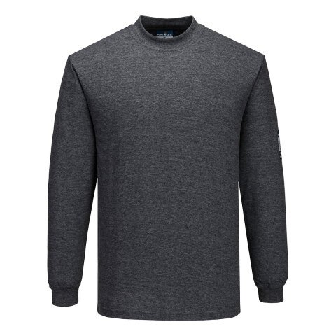 Portwest FR11 Camiseta Modaflame de manga larga, resistente a la llama y antiestática Gris - Talla XXXL