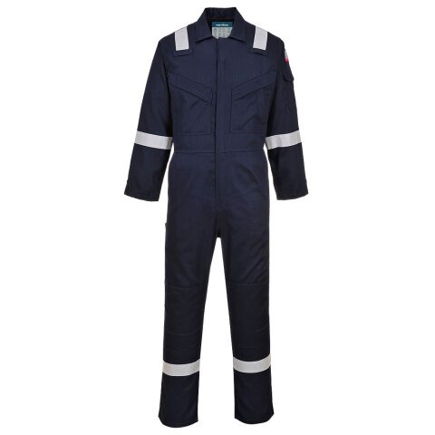 Portwest FR28 Mono ligero ignífugo y antiestático 280g Marine - Talla 4XL - Estándar