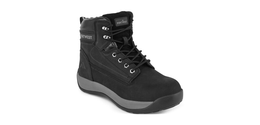 Portwest FW32 Stalen Nubuck Leren Halfhoge Schoen S3 HRO