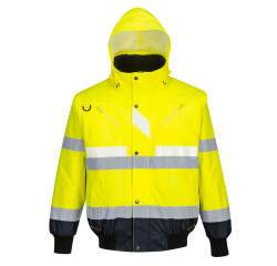 Portwest G465 Cazadora 2 en 1 de alta visibilidad Contrast Jaune/Marine - Talla S