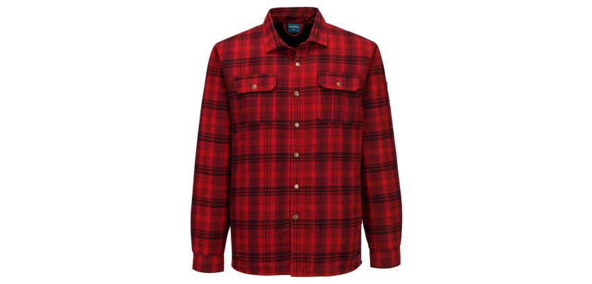 Portwest KA313 KA3 Camicia a quadri foderata in sherpa