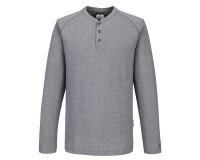 Portwest KA370 T-shirt Henley KA3 manches longues Gris Zoom - Taille L