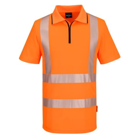 Portwest KX302 Polo de manga corta KX3 Hi-Vis Zip Orange - Talla L