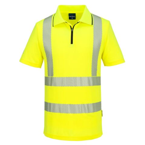 Portwest KX302 Polo de manga corta KX3 Hi-Vis Zip Jaune - Talla XXXL