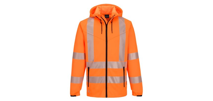 Portwest KX303 KX3 Sport Hi-Vis Felpa con cappuccio con cerniera