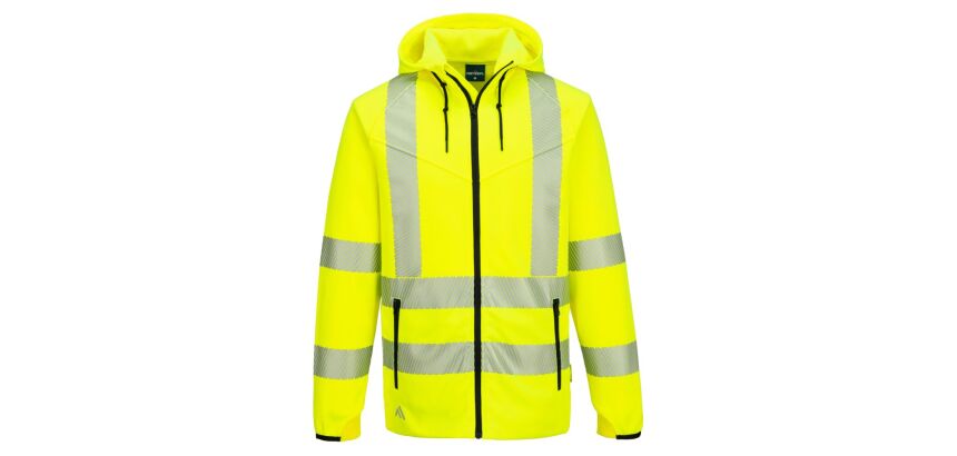 Portwest KX303 Kapuzen-Sweatshirt mit Reißverschluss HV KX3