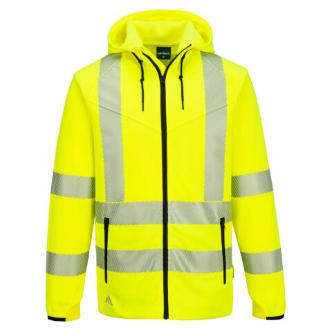 Portwest KX303 Sudadera con capucha KX3 Sport Hi-Vis Zipped Jaune - Talla XXXL