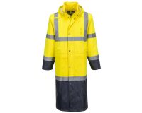 Portwest H446 Waterdichte Jas HV Contrast 122 cm Geel/Marine - Maat XXXL