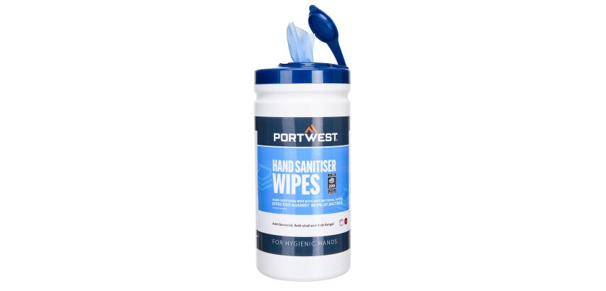 Portwest IW40 Salviette disinfettanti per mani (200) Bleu