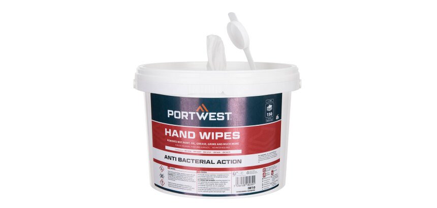 Portwest IW10 Lingettes Nettoyantes (150 lingettes) Blanc