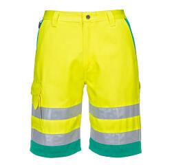 Portwest L043 Short en poly-coton léger haute visibilité Jaune/Théal - Taille L