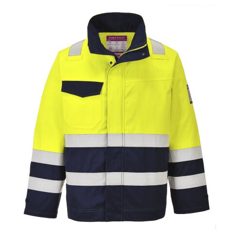 Portwest MV25 Chaqueta de alta visibilidad Modaflame Jaune/Marine - Talla XXXL