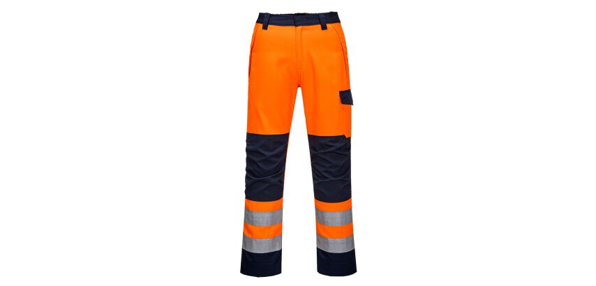Portwest MV36 Pants Orange/Navy Modaflame RIS
