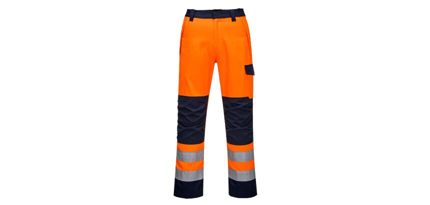 Portwest MV36 Pants Orange/Navy Modaflame RIS