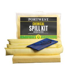 Portwest SM90 Kit assorbente per prodotti chimici 20 Litri Jaune