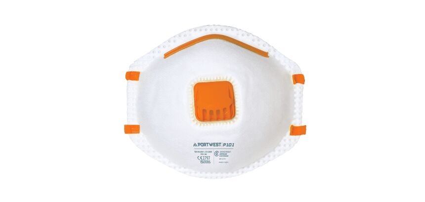 Portwest P101 Masque poussières à valve FFP1, blanc - Lot de 10