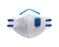 Portwest P251 Mascarilla plegada plana con válvula FFP2 (pack 20) Blanc