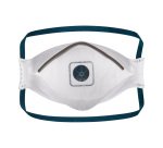Portwest P261 Masque respiratoire FFP2 pliable avec valve – modèle Dolomite (boîte de 10) Blanc