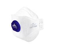 Portwest P291 Mascarilla EAGLE Dolomita plegada plana con válvula FFP2 (pack 10) Blanc