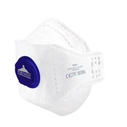 Portwest P291 Masque pliable à plat EAGLE FFP2 à valve Dolomite, blanc - Lot de 10