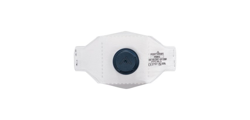 Portwest P291 Masque pliable à plat EAGLE FFP2 à valve Dolomite (Pk10) Blanc