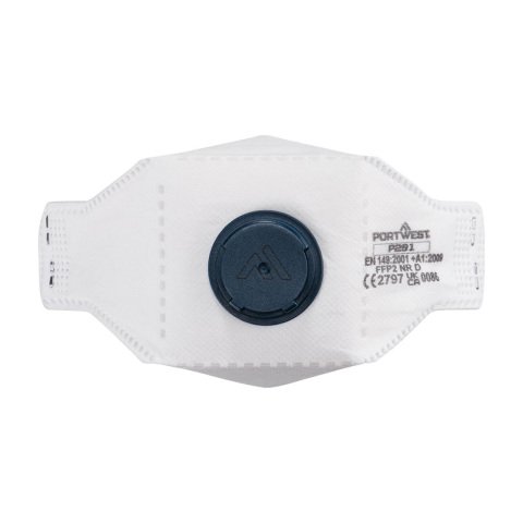 Portwest P291 Mascarilla EAGLE Dolomita plegada plana con válvula FFP2 (pack 10) Blanc