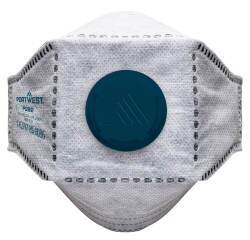 Portwest P292 Mascarilla EAGLE plegable con carbono y válvula FFP2 (Pack10) Blanc