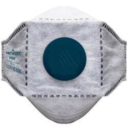 Portwest Masque EAGLE Respiratoire FFP2 3 plis fibre de carbone, avec valve, blanc - Lot de 10