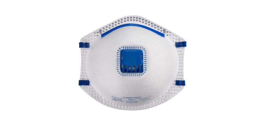 Portwest P201 Masque FFP2 avec valve, blanc - Lot de 10