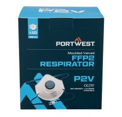 Portwest P211 Mascarilla moldeada con válvula FFP2 Blanc