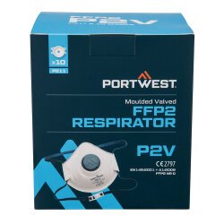 Portwest P211 Mascarilla moldeada con válvula FFP2 Blanc