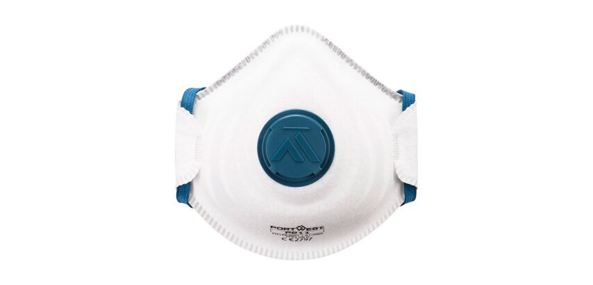 Portwest P211 Mascherina antipolvere con Valvola FFP2 (PK10) Blanc