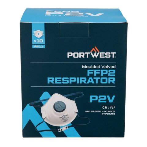 Portwest P211 Mascarilla moldeada con válvula FFP2 Blanc